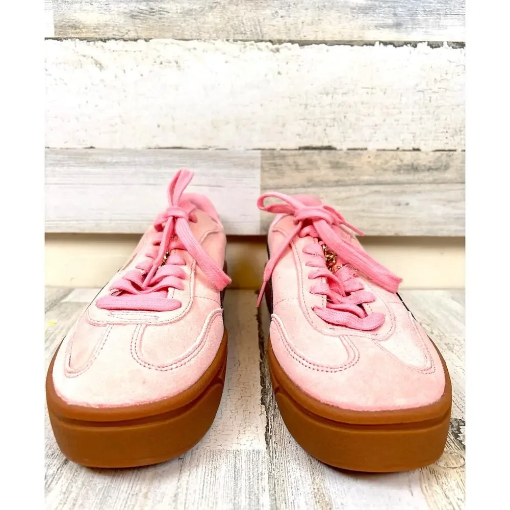 Puma Womens 10 Pink Club Era II Platform Sneakers Suede Casual NEW